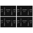 thumbnail image 1 of Placemats Set Of 4 Linen Durable Table Mats Kitchen Spoon Fork Home Placemats for Party Kitchen Dining Decoration, 1 of 7