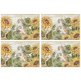 thumbnail image 1 of Placemats Set Of 4 Linen Machine Washable Table Mats Rustic Sunflower Farmhouse Place Mats for Outdoor Tables Desk Kitchen, 1 of 7