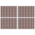 thumbnail image 1 of Placemats Set Of 4 Linen Machine Washable Table Placemats Christmas Red Green Grid Plaid Place Mats for Dining Table Kitchen, 1 of 7