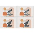thumbnail image 1 of Placemats Set Of 4 Linen Non Slip Dining Table Mats Abstract Mid Century Boho Aesthetic Dinner Mats for Outdoor Tables Desk Kitchen, 1 of 7