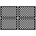 thumbnail image 1 of Placemats Set Of 4 Linen Non Slip Dining Table Mats Black Buffalo Plaid Checkerboard Placemats for Outdoor Tables Desk Kitchen, 1 of 5