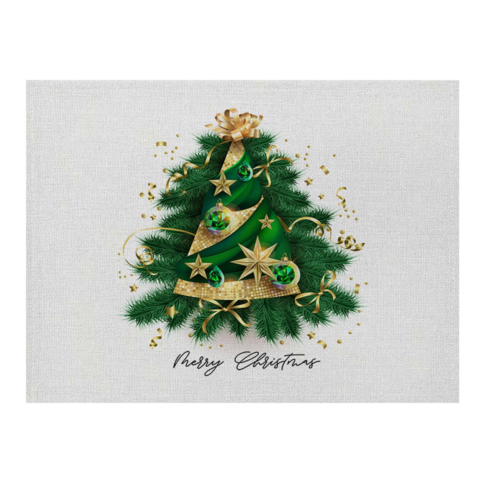 Placemats Set Of 4 Rectangle Dining Room Decorationstable Mat Christmas