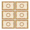 thumbnail image 1 of Placemats Set Of 6 Linen Machine Washable Table Mats Pumpkins Eucalyptus Fall Thanksgiving Dinner Mats for Dining Table Kitchen, 1 of 2