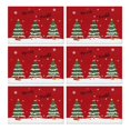 thumbnail image 1 of Placemats Set Of 6 Linen Non Slip Table Mats Merry Christmas Tree Snowflake Dinner Mats for Outdoor Tables Desk Kitchen, 1 of 2