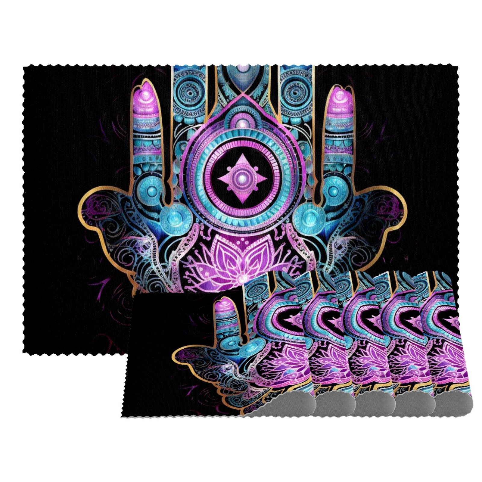 Placemats Set of 1,Non Slip Washable Table Placemats,Ethnic Style Eye