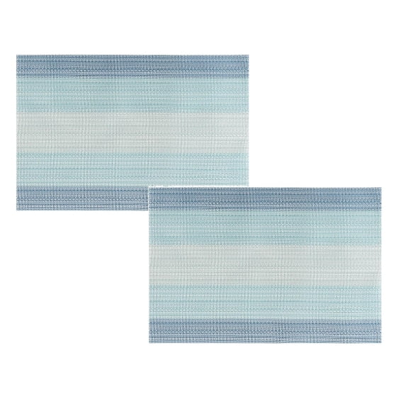 Placemats Set of 2, Vinyl Table Placemats, Stain-Resistant Foldable Washable & Wipeable Placemats for Kitchen Dining Table, Indoor & Outdoor Use