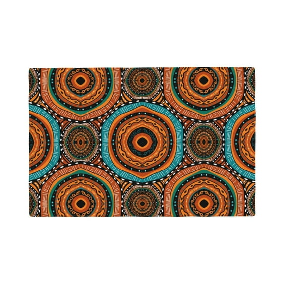 Placemats Set of 4 / 6, African Tribal Style Placemats for Dining Table Indoor/Outdoors Heat Resistant Washable Placemats 18" x 12"