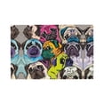 thumbnail image 1 of Placemats Set of 4 / 6, Colorful Pug Placemats for Dining Table Indoor/Outdoors Heat Resistant Washable Placemats 18" x 12", 1 of 8