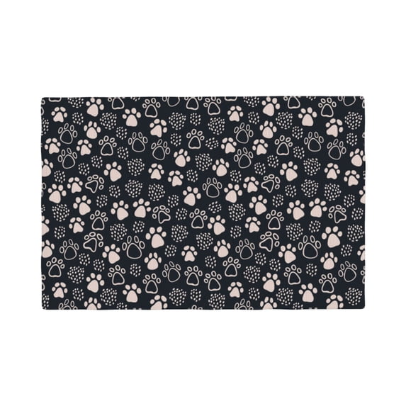 Placemats Set of 4 / 6, Dog Paw Placemats for Dining Table Indoor/Outdoors Heat Resistant Washable Placemats 18" x 12"