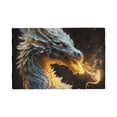 thumbnail image 1 of Placemats Set of 4 / 6, Golden White Fire Dragon Placemats for Dining Table Indoor/Outdoors Heat Resistant Washable Placemats 18" x 12", 1 of 8