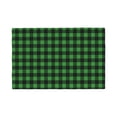 thumbnail image 1 of Placemats Set of 4 / 6, Green Gingham Buffalo Plaid Placemats for Dining Table Indoor/Outdoors Heat Resistant Washable Placemats 18" x 12", 1 of 8