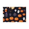 thumbnail image 1 of Placemats Set of 4 / 6, Halloween Cute Bat Cat Placemats for Dining Table Indoor/Outdoors Heat Resistant Washable Placemats 18" x 12", 1 of 8