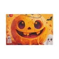 thumbnail image 1 of Placemats Set of 4 / 6, Halloween Cute Cartoon Pumpkin Placemats for Dining Table Indoor/Outdoors Heat Resistant Washable Placemats 18" x 12", 1 of 8