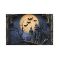thumbnail image 1 of Placemats Set of 4 / 6, Haunted Castle Under Moon Placemats for Dining Table Indoor/Outdoors Heat Resistant Washable Placemats 18" x 12", 1 of 8