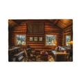 thumbnail image 1 of Placemats Set of 4 / 6, Log Cabin Inside Placemats for Dining Table Indoor/Outdoors Heat Resistant Washable Placemats 18" x 12", 1 of 8
