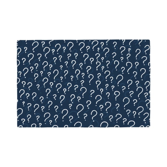 Placemats Set of 4 / 6, Question Marks Placemats for Dining Table Indoor/Outdoors Heat Resistant Washable Placemats 18" x 12"