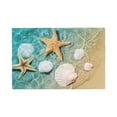 thumbnail image 1 of Placemats Set of 4 / 6, Starfish Seashell Summer Beach Placemats for Dining Table Indoor/Outdoors Heat Resistant Washable Placemats 18" x 12", 1 of 8