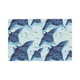 thumbnail image 1 of Placemats Set of 4 / 6, Stingray fish cool blue Placemats for Dining Table Indoor/Outdoors Heat Resistant Washable Placemats 18" x 12", 1 of 8