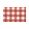 thumbnail image 1 of Placemats Set of 4 / 6, Textured red white plaid Checkered Placemats for Dining Table Indoor/Outdoors Heat Resistant Washable Placemats 18" x 12", 1 of 8