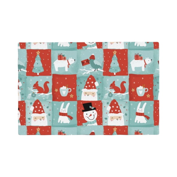 Placemats Set of 4 / 6, Warm Christmas Memories Placemats for Dining Table Indoor/Outdoors Heat Resistant Washable Placemats 18" x 12"