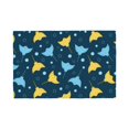 thumbnail image 1 of Placemats Set of 4 / 6, stingray cute navyblue dots Placemats for Dining Table Indoor/Outdoors Heat Resistant Washable Placemats 18" x 12", 1 of 8