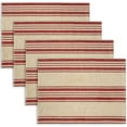 thumbnail image 1 of Placemats Set of 4 Abstract Red White Linen Texture 18"X12" Table Placemats Dining Table Mats for Kitchen Dining Table Party, 1 of 6