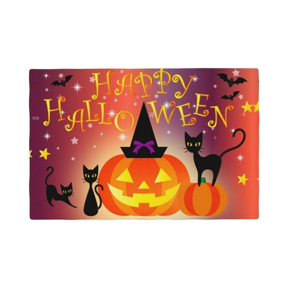 Placemats Set of 4, Halloween Pumpkin Place mats for Dining Table Indoor/Outdoor, Cute Heat Resistant Washable Table Mats(18" x 12")