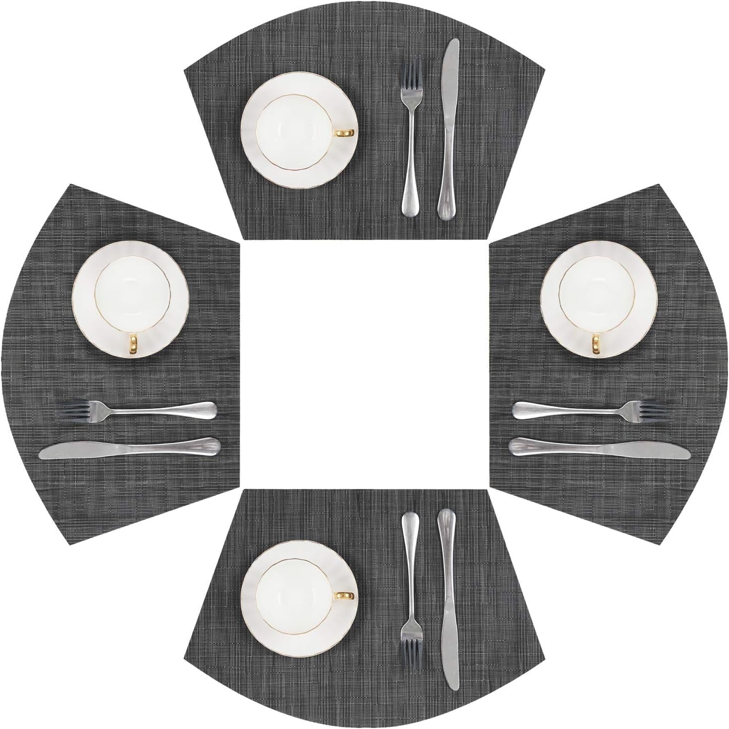 Placemats Set of 4, MJIAexp Round Table Placemats Heat Resistant Woven ...