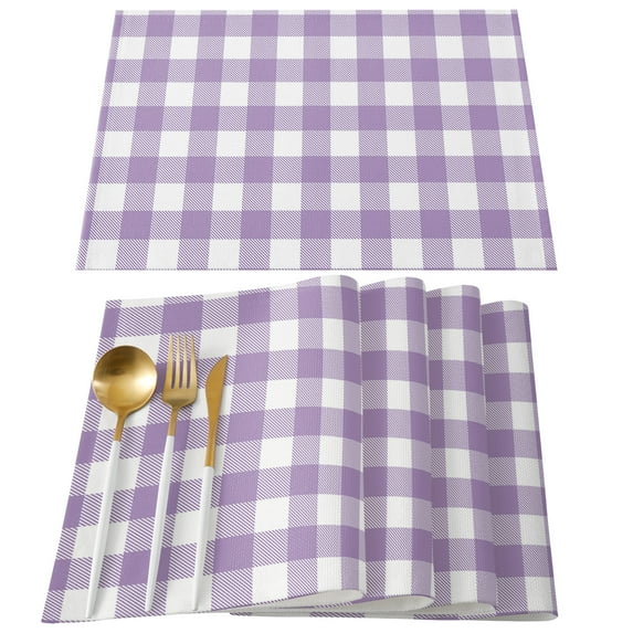Placemats Set of 4, Placemats for Dining Table, Place Mats for Kitchen Tabletop, Waterproof Wipeable Dining Table Mats Set