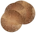 thumbnail image 1 of Placemats Set of 4, Stark 15 Inch Round Placemat for Kitchen Table Dinner, Party Holiday Event, Table Decor - Bronze, 1 of 2