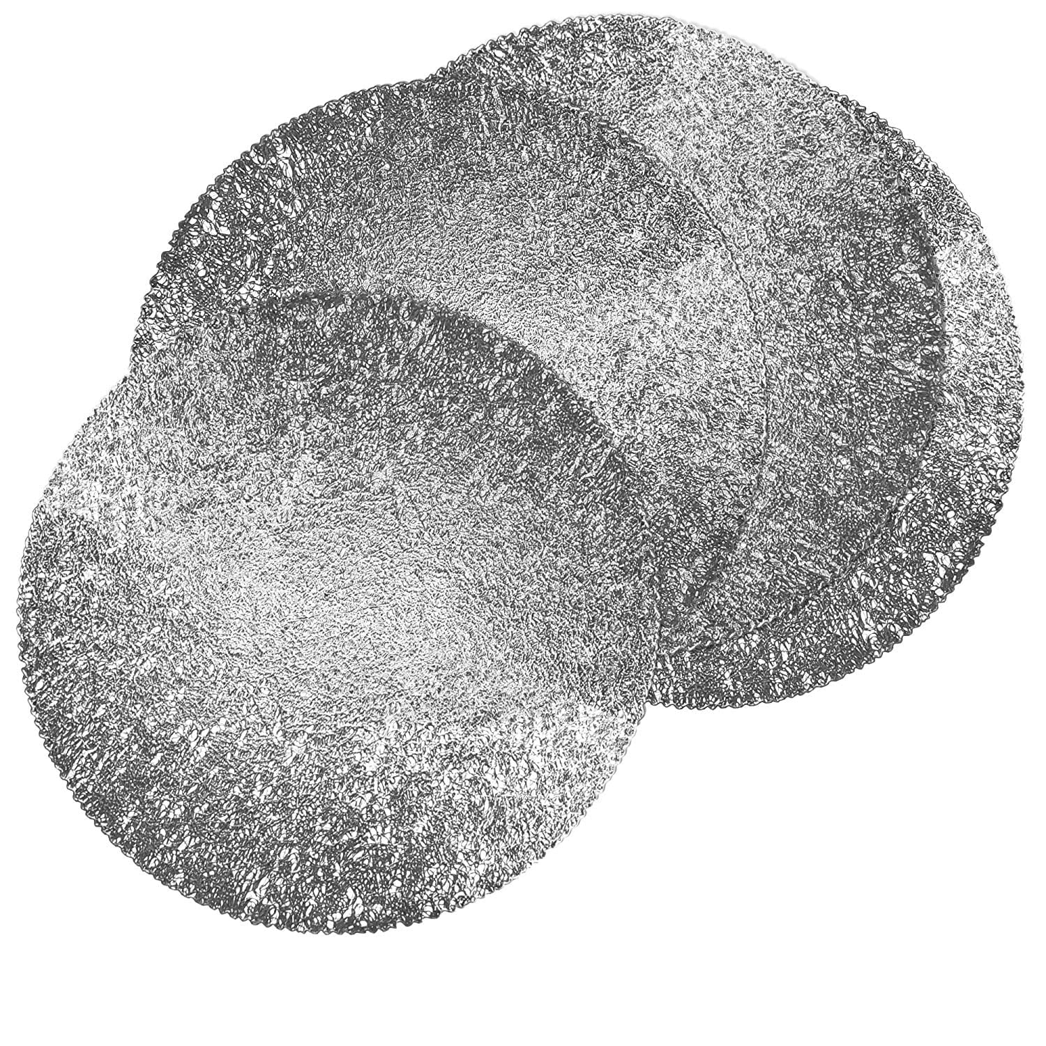 Stark 15 Inch Round Vinyl Table Placemats for Parties, Holidays ...