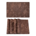 thumbnail image 1 of Placemats Set of 4 Waterproof Placemats for Kitchen Dining Table Decor Heat Resistant  Table Mat Dark Brown 17.7x11.8inch, 1 of 6