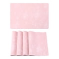 thumbnail image 1 of Placemats Set of 4 Waterproof Placemats for Kitchen Dining Table Decor Heat Resistant  Table Mat Lotus Root Pink 17.7x11.8inch, 1 of 6
