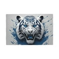 thumbnail image 1 of Placemats Set of 6, 3D White and Blue Tiger Place mats for Dining Table Indoor/Outdoor, Cute Heat Resistant Washable Table Mats(18" x 12"), 1 of 8