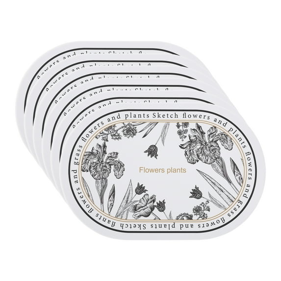 Placemats Set of 6 Floral Leather Placemats for Kitchen Dining Table Decor Heat Resistant Table Placemats Wipeable Table Mat Beige 17.7*11.8inch