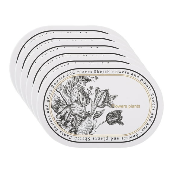 Placemats Set of 6 Floral Leather Placemats for Kitchen Dining Table Decor Heat Resistant Table Placemats Wipeable Table Mat Flower 17.7*11.8inch