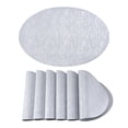 thumbnail image 1 of Placemats Set of 6 Leather Placemats for Kitchen Dining Table Decor Washable Heat Resistant Table Place Mats Silver 16.9x11.8inch, 1 of 6