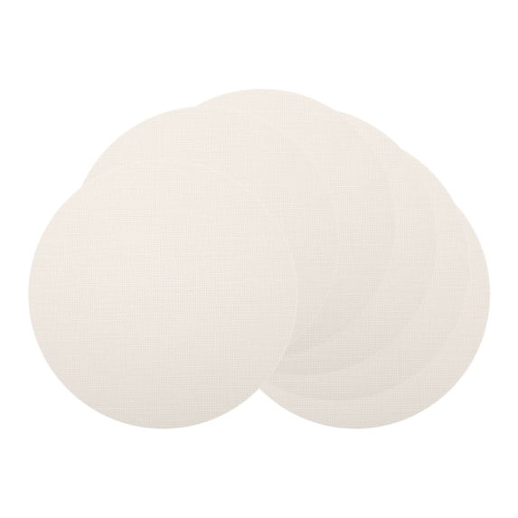 Placemats Set of 6 Leather Placemats for Kitchen Dining Table Placemats Wipeable Table Mat White 13x13inch