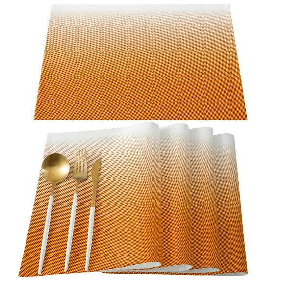 Placemats Set of 6, Placemats for Dining Table, Place Mats for Kitchen Tabletop, Waterproof Wipeable Dining Table Mats Set