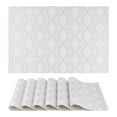 thumbnail image 1 of Placemats Set of 6 Plastic Placemats for Dining Table Decor Washable Kitchen Table Mat Wipe Clean Beige 17.7*11.8inch, 1 of 6
