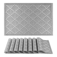 thumbnail image 1 of Placemats Set of 6 Plastic Placemats for Dining Table Decor Washable Kitchen Table Mat with Fish Scale Pattern Gray 17.7*11.8inch, 1 of 6