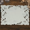 thumbnail image 1 of Placemats Set of 6 for Dining Table, Light Gray Table Linen, 14x20 inches Rectangle - The Corda Collection - Home Decor, 1 of 8
