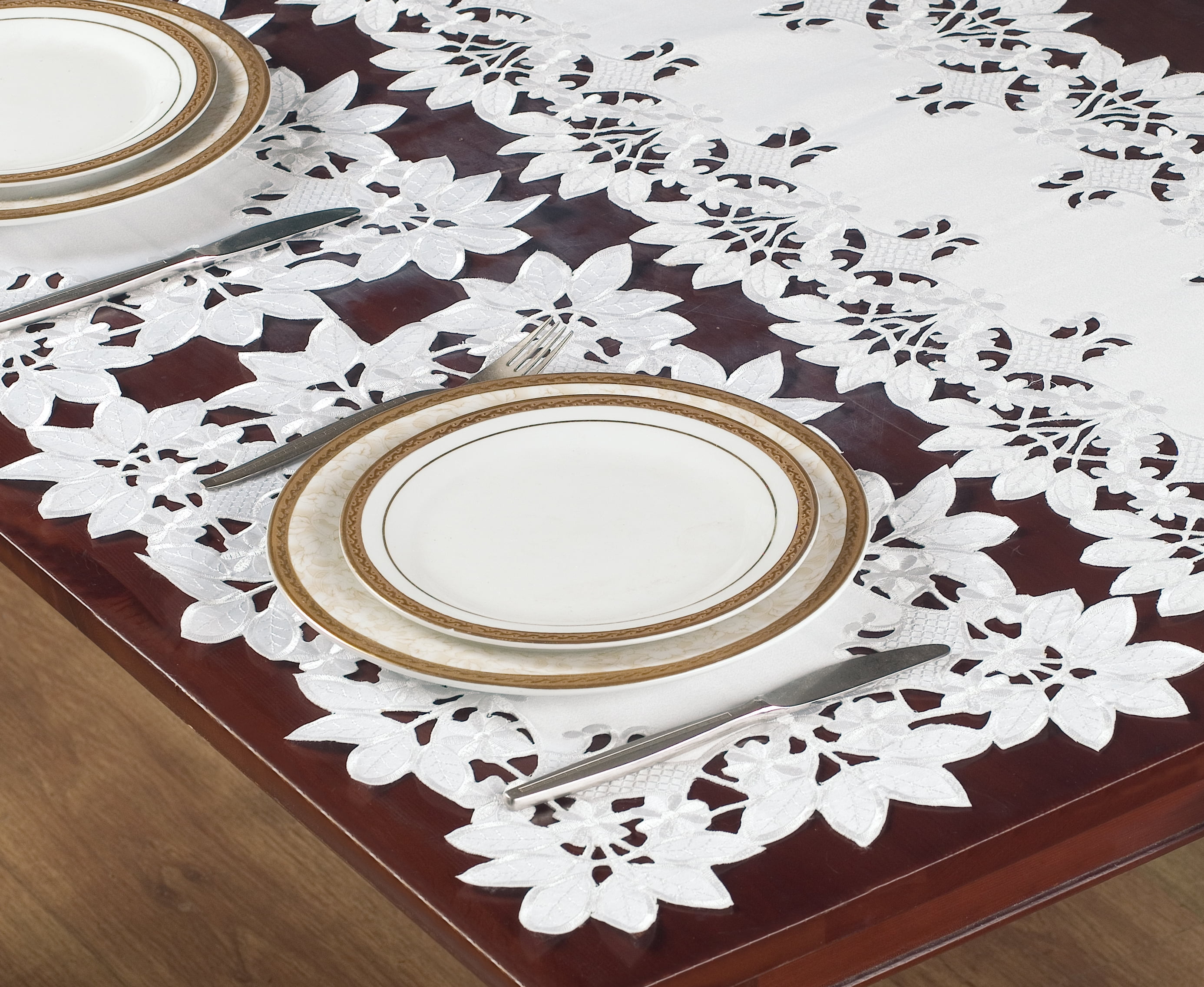 Placemats Set of 6 for Dining Table, White Table Linen, 14x20 inches ...
