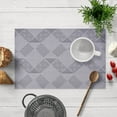 thumbnail image 1 of Decozen Placemats Set of 8 for Dining Table Placemats, Rectangular PVC Vinyl, 18"x12" - Gray Silver, 1 of 7