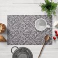 thumbnail image 1 of Placemats Set of 8 for Dining Table, Table Placemats, Rectangular PVC Vinyl, 18x12 Inches - Gray, 1 of 7