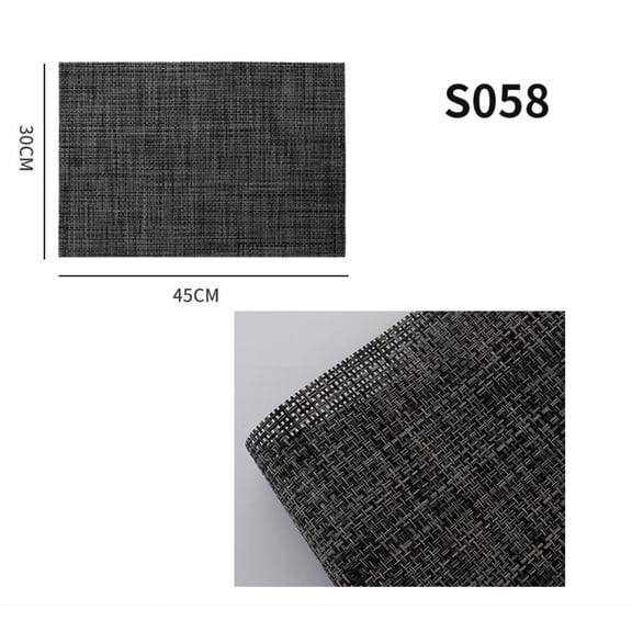 Placemats Vinyl/Plastic Woven Place Mats for Kitchen Table Indoor/Outdoor Washable Placemat Wipeable Dining Table Mats