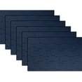 thumbnail image 1 of Placemats,Washable Durable Durable Woven Vinyl Placemats for Dining Table,Heat Resistant Plastic Placemats Set of 6 (18 x 12 inches,Midnight Blue), 1 of 6
