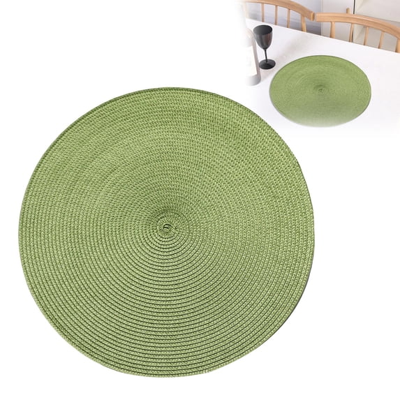 Placemats - Washable Woven Cotton Yarn Placemats for Dining Table, Plastic Mesh Design Placemats for Kitchen and Hotel - 14.96 Inch