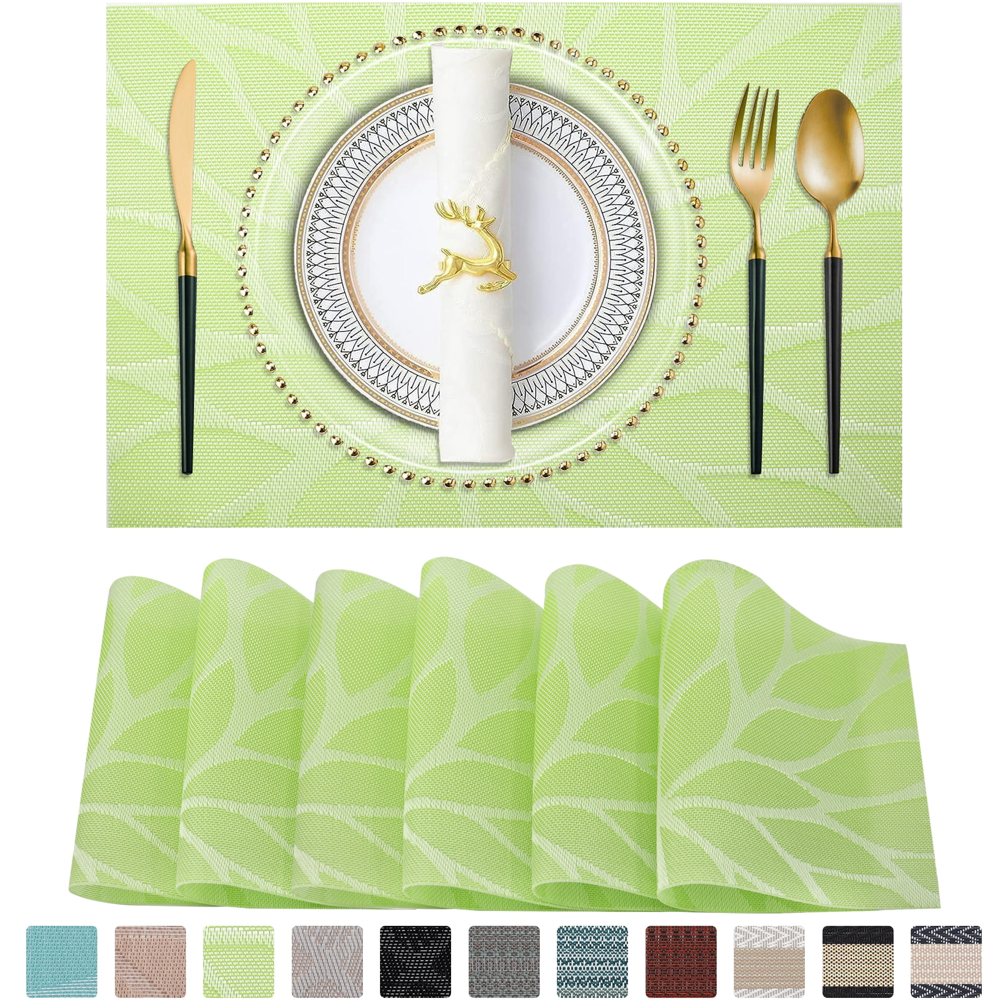 Placemats Vinyl Woven Place Mats For Kitchen Table Indoor Outdoor placemats-vinyl-woven-place-mats-for-kitchen-table-indoor-outdoor