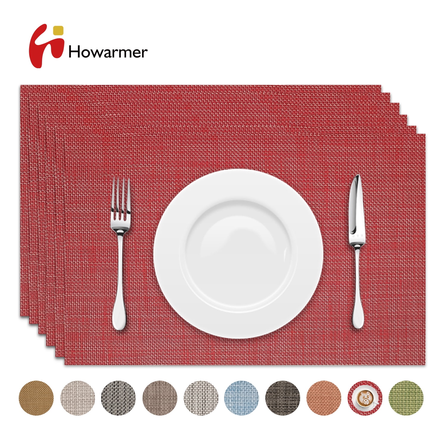 Walmart's Heat Resistant Woven Crossweave PVC Placemats, Set of 6